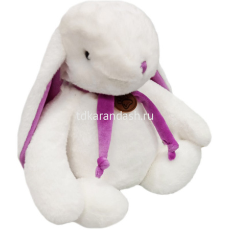Кролик 38см белый/фиолетовый AT365311