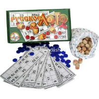 Русское лото 30х15х6см (90 бочонков, 24 карточки, 100 фишек, 1 мешочек) 00037 от магазина "Карандаш"