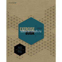 Тетрадь А5 96л клетка "Графика" на скобе крафт 5 дизайнов 96Т5В1/066348 от магазина "Карандаш"