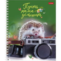 Тетрадь А5 96л клетка "Пусть мама услышит" на спирали глянцевая ламинация 4 дизайна 96Т5В1гр/075829 от магазина "Карандаш"