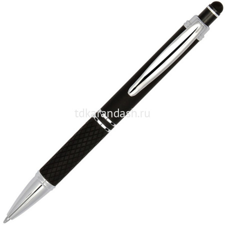 Ручка РШ "Alt" черный, алюминий, хром, покрытие софт-тач, стилус 201015.010