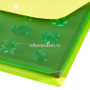 Папка-конверт на кнопке А5 пвх, с расширением 2,5см, лайм 2915-123/133 от магазина "Карандаш"