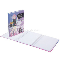 Скетчбук А5 14,5х21см 80-50л 100г/м2 "Девочка Манга" на закрытом гребне, на резинке, твердая обложка от магазина "Карандаш"