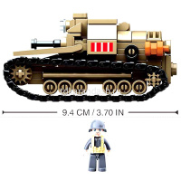 Конструктор "Вторая мировая война.Итальянская армия.Танк" 183 детали 19х23х4,5см пластик M38-B0709 от магазина "Карандаш"