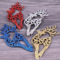 Набор ёлочных украшений 3шт "Олень" 15см 6 цветов пластик Y3764-16 от магазина "Карандаш"