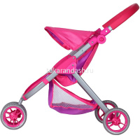Коляска для куклы 60х39х62см сидячая, с корзинкой, металл JB0600152 от магазина "Карандаш"