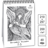 Блокнот для графики А4 40л 200г/м2 "Царевна- Лебедь" евроспираль, твердая обложка БГ-6260 от магазина "Карандаш"