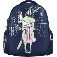 Рюкзак "Painy day. Rabbit" 30х38х20см, 1000гр, 2 отделения, 2 кармана, синий 12-001-154/02 от магазина "Карандаш"