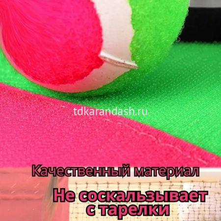 Игра "Поймай мяч" 18х18см в сетке, пластик/текстиль (2 тарелки, мяч 6см) 9500B от магазина "Карандаш"