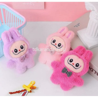 Брелок меховой Зубастик с бантиком 13х10см 6 цветов M-0007 от магазина "Карандаш"