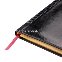 Ежедневник недатированный А5 "Image" 272стр., черный, золотой срез, искусственная кожа 3-346/01 от магазина "Карандаш"