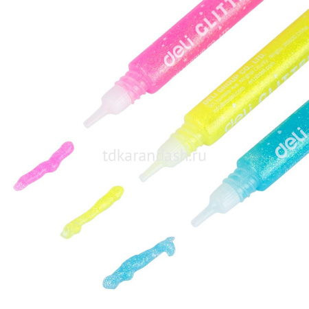 Гель-клей 3 цвета 12мл "Explora" с блестками EA71201 от магазина "Карандаш"