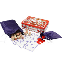 Русское лото "Узоры" 23x17х6,5см металл (90 бочонков, 24 карточки, 150 фишек, 1 мешочек) 01917 от магазина "Карандаш"