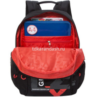 Рюкзак 30х42х22см, 890гр, 2 отделения, 3 кармана, красный RU-033-22/3 от магазина "Карандаш"