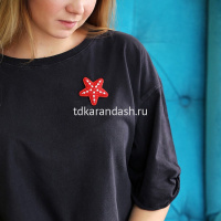 Вышивка бисером "Брошь. Морская звезда" 5,5х5,5см (картон, фетр, нитки, бисер, игла) 10-012 от магазина "Карандаш"