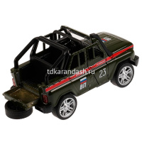 Машина "УАЗ Hunter. Военная полиция" зеленая, инерционная, металл 11,5см (открывающиеся двери) от магазина "Карандаш"