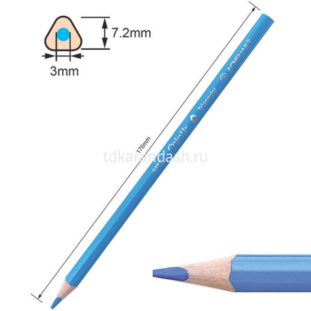 Карандаши 12 цветов "Color Pencils" трехгранные дерево, картон 9402-12 от магазина "Карандаш"