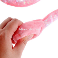 Ободок с ушками 13х50см, с пайетками, текстиль (поднимаются ушки) Y10636-24 от магазина "Карандаш"