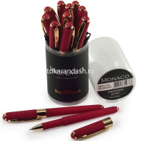 Ручка шариковая "Monaco" 0,5мм синяя, красный корпус 20-0125/04 от магазина "Карандаш"