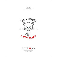 Тетрадь А5 48л клетка "Муркомания" на скобе 5 дизайнов 48Т5В1/090575 от магазина "Карандаш"