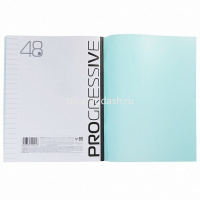 Тетрадь А5 48л линия "Progressive. Бирюзовая" на скобе, пластиковая обложка 48Т5В2/080174 от магазина "Карандаш"