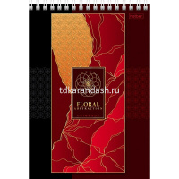 Блокнот А5 80л "Абстракция" клетка, на спирали, 3D фольга матовая ламинация, 2 дизайна 80Б5лофВ1гр от магазина "Карандаш"