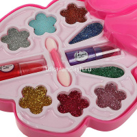 Тени для век "Цветок" с блестками (помада 2шт, аппликатор) в блистере 5566C-TM-ML от магазина "Карандаш"