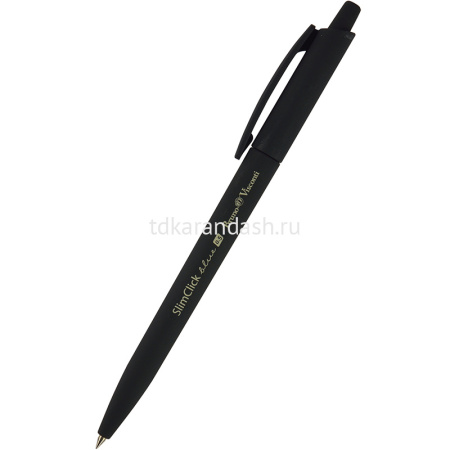 Ручка шариковая "SlimClick.BLACK" 0,5мм синяя, автомат 20-0073
