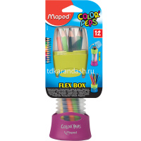 Карандаши 12 цветов трехгранные дерево, в тубусе-подставке 683212 от магазина "Карандаш"