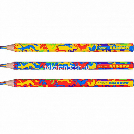 Карандаш многоцветный "Rainbow" 4 цвета, шестигранный корпус, дерево 035011 от магазина "Карандаш"