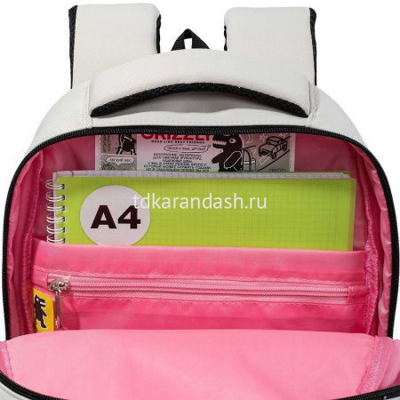 Рюкзак 27х40х20см, 820гр, 2 отделения, 3 кармана, молочный с обвесом RG-660-3/1 от магазина "Карандаш"