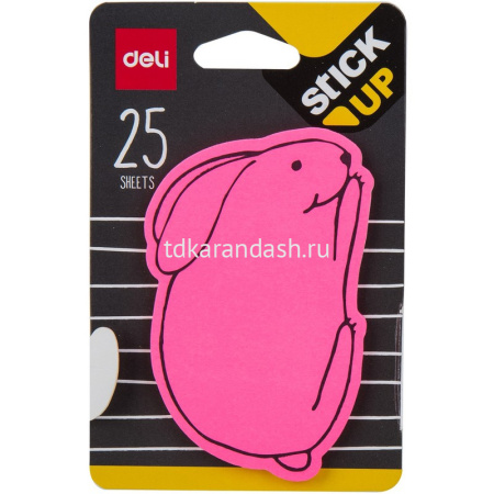 Клейкая бумага 76х76мм "Животные" 25л ассорти EA55102 от магазина "Карандаш"