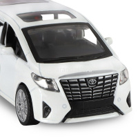 Машина "Toyota Alphard" белая, инерционная, металл 17,5см (свет, звук, откр.двери) JB1251029 от магазина "Карандаш"