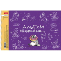 Альбом для рисования А4 32л "Забавные животные" на спирали, перфорация на отрыв, 5 дизайнов 067346 от магазина "Карандаш"
