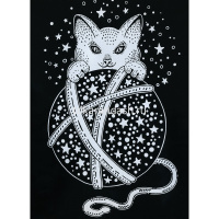 Альбом с гравюрами 14х20см 10л. "Космический кот" (в комплекте пластиковый штихель) GHPB-06 от магазина "Карандаш"