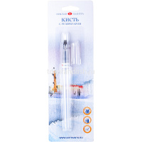 Кисть синтетика с резервуаром плоская №1 (5мм) в блистере 1571031204 от магазина "Карандаш"