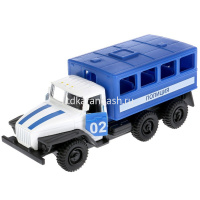 Машина "Урал. Будка Полиция" инерционная, металл 12см (открывающиеся двери) SB-16-51-A-WB от магазина "Карандаш"