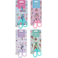 Ножницы детские 13,7см "Happycut" сталь, ручки пластиковые, лезвия с принтом, 4 вида 60-0033/04 от магазина "Карандаш"
