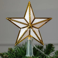 Верхушка на елку Звезда 15см, 10 диодов, пластик 2021-194 от магазина "Карандаш"