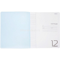 Тетрадь А5 12л линия "Голубая" на скобе, пластиковая обложка 12Т5В2/083407 от магазина "Карандаш"
