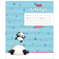 Тетрадь А5 18л клетка "Забавные панды" на скобе 5 дизайнов 18Т5В1/087266 от магазина "Карандаш"