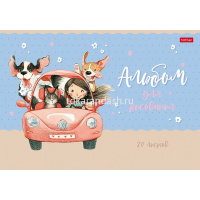 Альбом для рисования А4 20л "Вместе весело" на скобе 5 дизайнов 072284 от магазина "Карандаш"