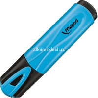 Маркер текстовыделитель "Fluo Pep&apos;s" голубой, клиновидный наконечник, толщина линии 1-5мм 742530 от магазина "Карандаш"