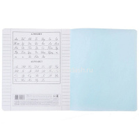 Тетрадь А5 12л линия "Голубая" на скобе, пластиковая обложка 12Т5В2/083407 от магазина "Карандаш"