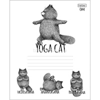 Тетрадь А5 24л клетка "Animals Yoga" на скобе 5 дизайнов 24Т5В1/056513 от магазина "Карандаш"