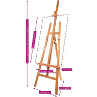 Мольберт напольный "Лира" 230см с регулятором по высоте, дерево Mabef M/13 от магазина "Карандаш"