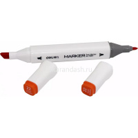 Набор маркеров двусторонних 48 цв, толщина линии 1-7мм в пластиковом пенале 70801-48 от магазина "Карандаш"