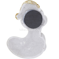 Магнит Змея в колпаке 4,5х7,5см полистоун, белый, 4 вида 705-002 от магазина "Карандаш"