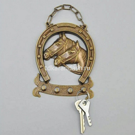 Ключница "Подкова" 20x11x1см металл "антик" AL-80-306-ANT от магазина "Карандаш"