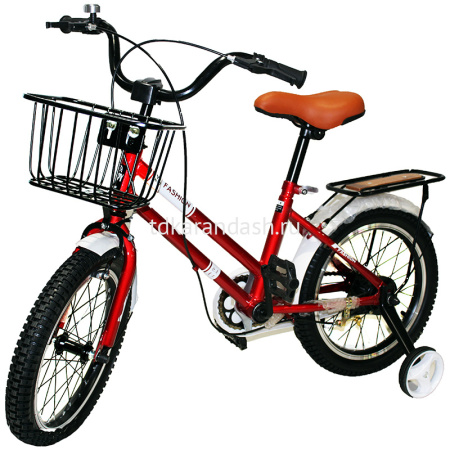 Велосипед 16" красный, крылья, багажник хром, корзина, звонок XC2649